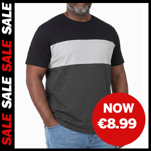 Cut & Sew T-shirt now €8.99