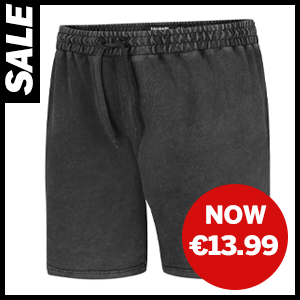 Acid wash shorts now €13.99