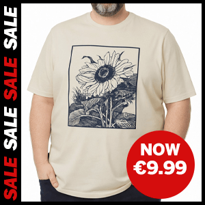 Ecru Sunflower Print T-Shirt now €9.99