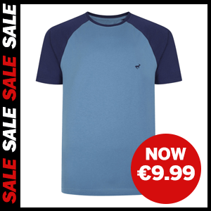 Contrast Raglan Sleeve T-Shirt Now €9.99