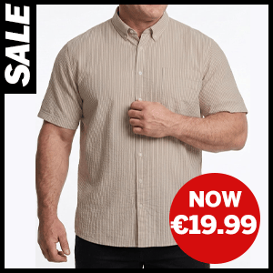 Striped Seersucker Short Sleeve Shirt now €19.99