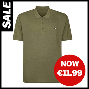 Green polo shirt now €11.99