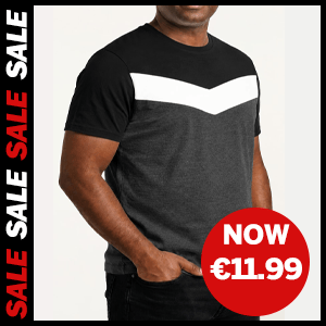 Chevron Cut & Sew T-Shirt Now €11.99